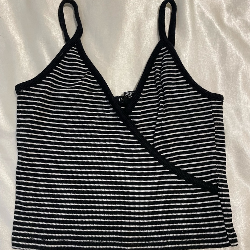 Striped cropped tank